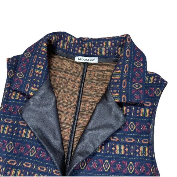 Modailgi Turkish Designer Women's Long Jacket Sleeveless Belted Top Cardigan - Picture 5 of 8